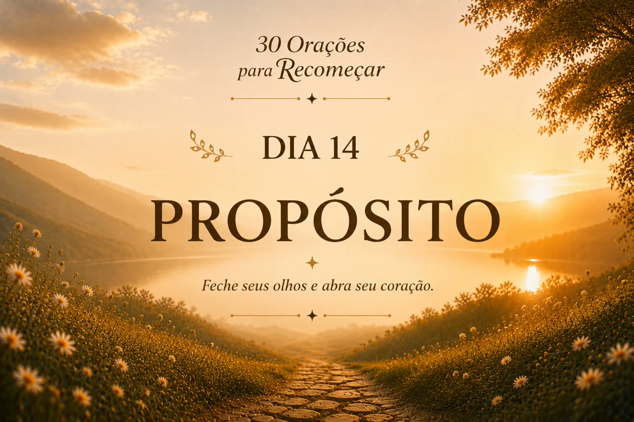 Dia 14 · Propósito. Feche seus olhos e abra seu coração.